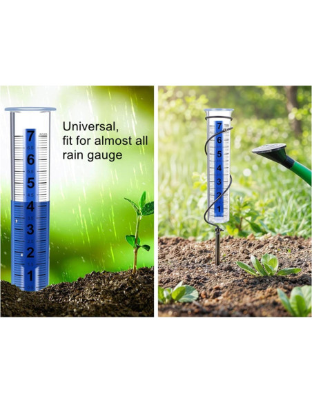 Cilindro de Pluviómetro de Reemplazo HZENGART 21cm 2pcs