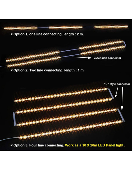 Kit de Iluminación Bajo Gabinete WOBANE 2m LED 1200lm 2700K
