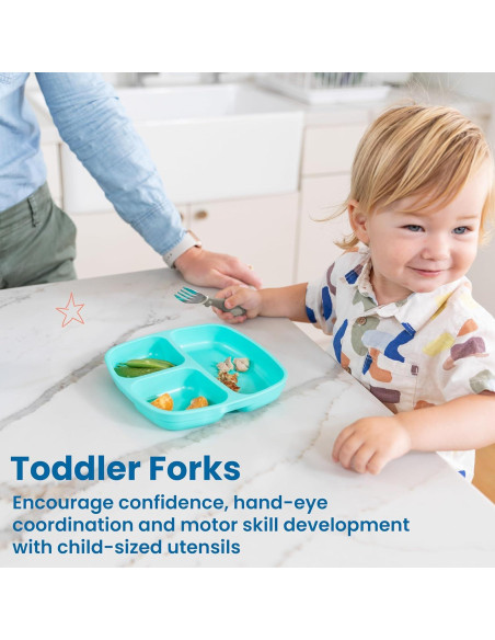 Tenedores para Niños ECR4Kids Mi Primer Compañero 3 Piezas