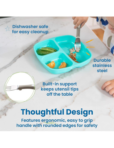 Tenedores para Niños ECR4Kids Mi Primer Compañero 3 Piezas