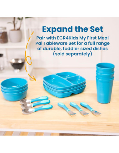 Tenedores para Niños ECR4Kids Mi Primer Compañero 3 Piezas