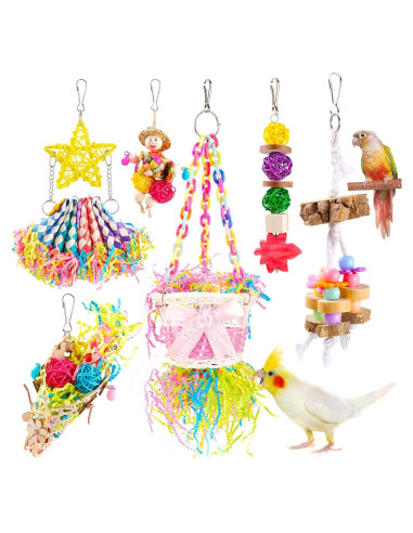 Juguetes para Aves A Little Cloud 6PCS Escalera Colorida