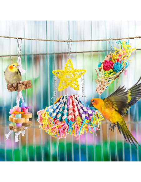 Juguetes para Aves A Little Cloud 6PCS Escalera Colorida