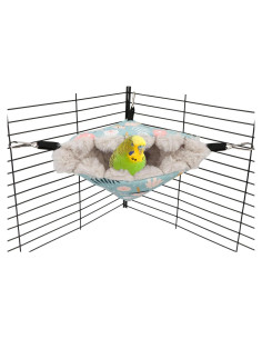 Casa Nido de Pájaro Wontee Pequeña Azul Cálida Colgante