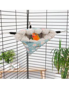 Casa Nido de Pájaro Wontee Pequeña Azul Cálida Colgante 2