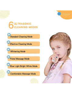 Cepillo de dientes eléctrico para niños JIANLEJIA rosa 2-6 años 2