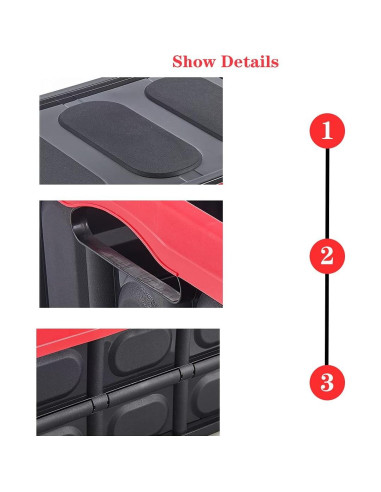 Bin de Almacenamiento Plegable GUOZI 30L Negro Duradero