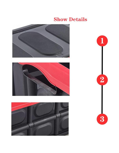 Bin de Almacenamiento Plegable GUOZI 30L Negro Duradero