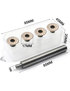 20 Botones de Jeans de Metal FANDOL 17mm Kit de Reemplazo 2