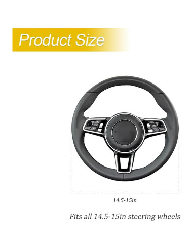 Cubierta de Volante de Coche FALVFUN 36.83-38.1 cm Azul