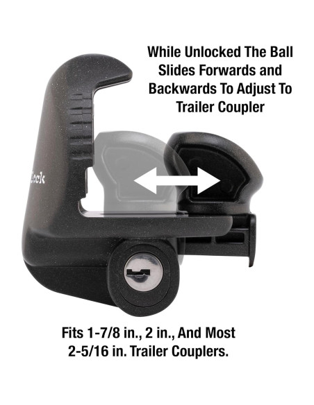 Cerradura de enganche de remolque Master Lock 379ATPY negra Cerradura de enganche de remolque Master Lock 379ATPY negra