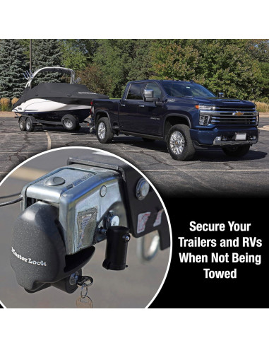 Cerradura de enganche de remolque Master Lock 379ATPY negra