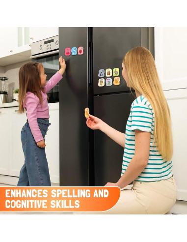 26 Letras Magnéticas Bilingües DABGIH para Refrigerador