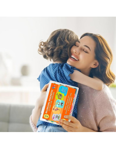 26 Letras Magnéticas Bilingües DABGIH para Refrigerador