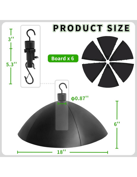 Baffle a Prueba de Ardillas TCBWFY 45.72 cm 2 Piezas