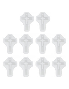 10 Moldes de Silicona Cruz Pssopp para Joyería y Manualidades