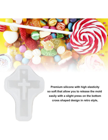 10 Moldes de Silicona Cruz Pssopp para Joyería y Manualidades