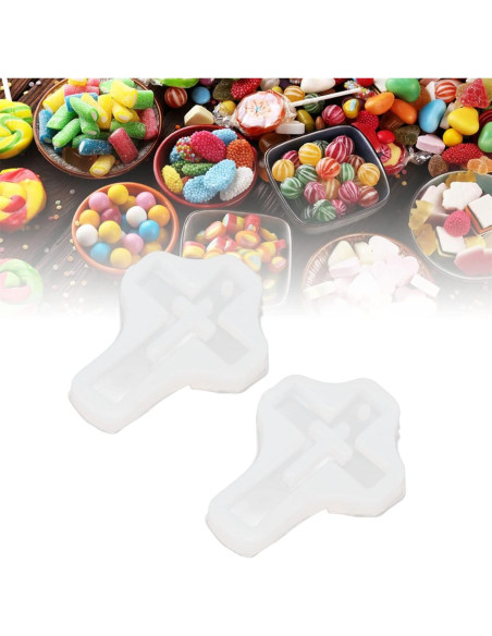 10 Moldes de Silicona Cruz Pssopp para Joyería y Manualidades