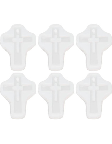 10 Moldes de Silicona Cruz Pssopp para Joyería y Manualidades