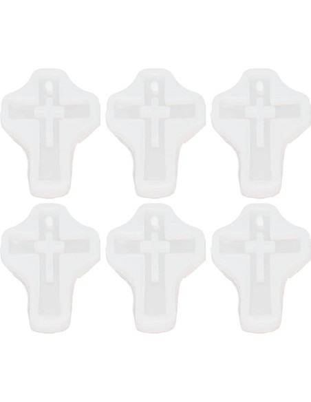 10 Moldes de Silicona Cruz Pssopp para Joyería y Manualidades