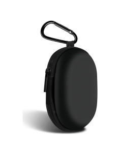 Funda Ovalada para Auriculares Woyinger con Mosquetón - Negro