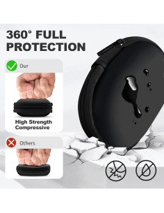 Funda Ovalada para Auriculares Woyinger con Mosquetón - Negro 2