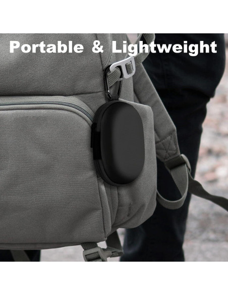 Funda Ovalada para Auriculares Woyinger con Mosquetón - Negro Funda Ovalada para Auriculares Woyinger con Mosquetón - Negro