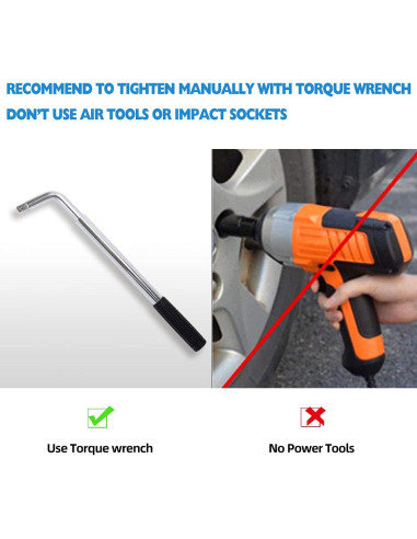 Tuercas de Rueda Acorn ChnewAuto 1/2x20 23 Piezas 35mm