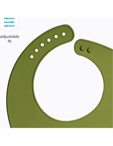 Babero de Silicona para Adultos BraceAbility Verde Cazador