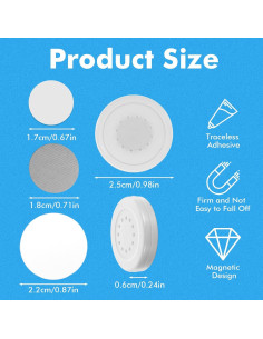 Soporte Magnético para Control Remoto Autoadhesivo 10 Pcs 2