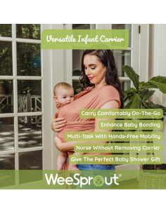 Fular Portabebés WeeSprout Dotted Blush - Lenzing Modal Suave 2