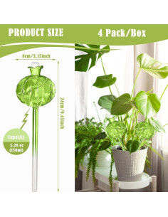 Paquete de 4 Esferas de Riego Automático YUYJME - Blanco 2