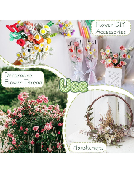 100 Alambres Florales Verde Oscuro 36 cm 2 Gauge para Manualidades