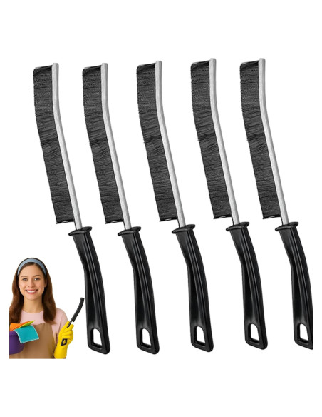 Cepillo de limpieza de ranuras Genérico 5 piezas cerdas duras