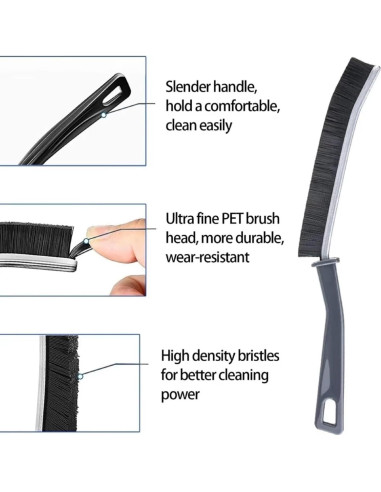 Cepillo de limpieza de ranuras Genérico 5 piezas cerdas duras