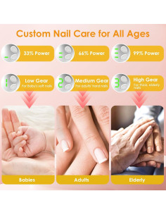 Recortador de Uñas Eléctrico Oeedsns 3 en 1 con Luz LED 2