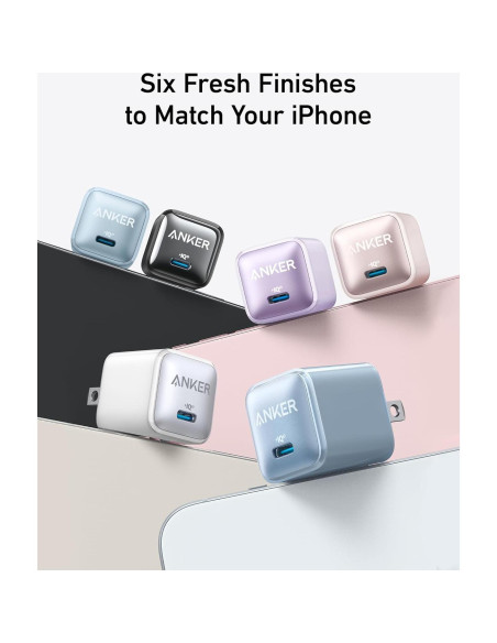 Cargador USB-C Anker 511 Nano Pro 20W para iPhone y Galaxy Cargador USB-C Anker 511 Nano Pro 20W para iPhone y Galaxy