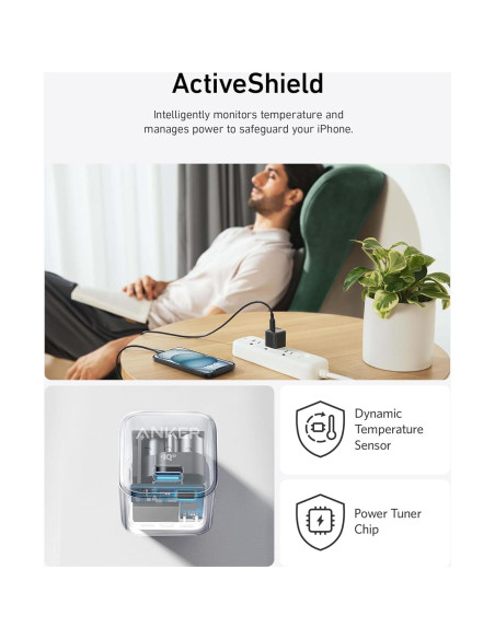 Cargador USB-C Anker 511 Nano Pro 20W para iPhone y Galaxy Cargador USB-C Anker 511 Nano Pro 20W para iPhone y Galaxy