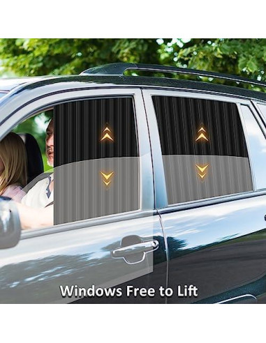 Cortinas Solares ZATOOTO para Ventanas de Auto - 2 Pcs Magnéticas