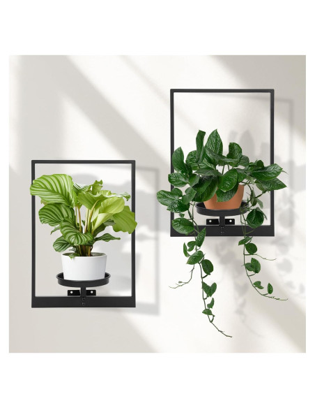 Soporte de Planta de Pared Storenization - Juego de 2 Metal 15.7cm