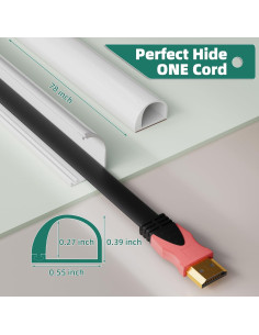 Kit Ocultador de Cables Vannesse 99 cm Silicona Blanca 2