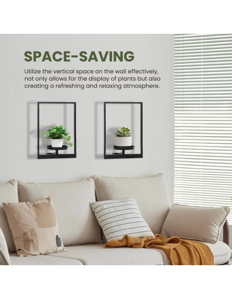 Soporte de Planta de Pared Storenization - Juego de 2 Metal 15.7cm