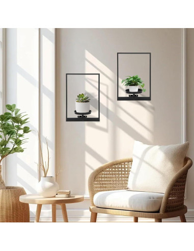 Soporte de Planta de Pared Storenization - Juego de 2 Metal 15.7cm