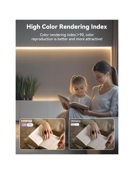 Tira LED COB MIWISE 2m 2700K USB Dimerizable Táctil Tira LED COB MIWISE 2m 2700K USB Dimerizable Táctil