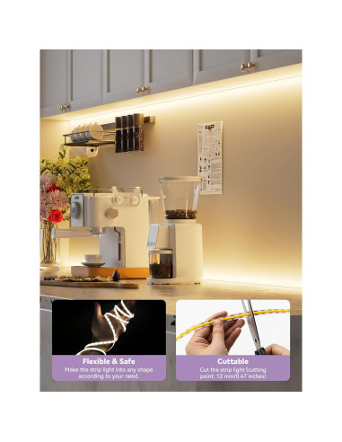 Tira LED COB MIWISE 2m 2700K USB Dimerizable Táctil