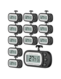 Termómetro Digital Impermeable Frienda 12 Pack Negro LCD