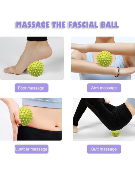 Bola de Masaje AKOAK 8.5cm PVC Verde Neón para Relajación