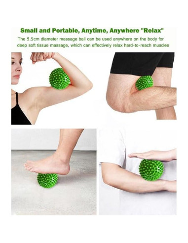 Bola de Masaje AKOAK 8.5cm PVC Verde Neón para Relajación
