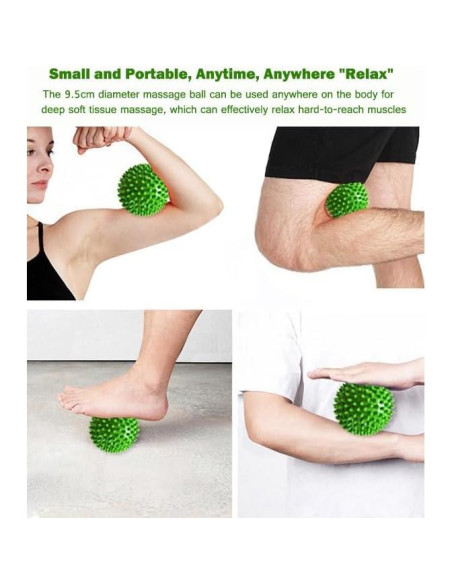Bola de Masaje AKOAK 8.5cm PVC Verde Neón para Relajación