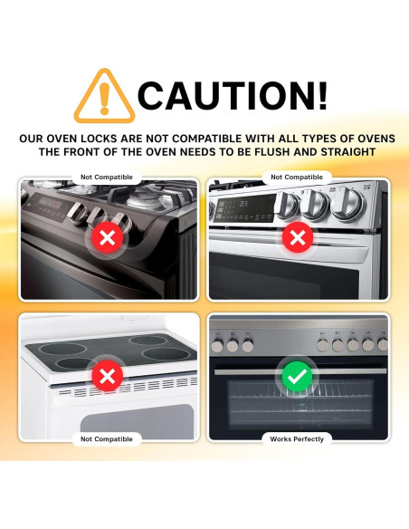 BeeGo Cerradura de Seguridad para Horno Negro - Adhesivo 3M VHB